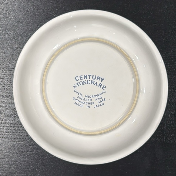 Century Stoneware Fannie's Farm Serving Bowl and 4 Plates Set - Picture 11 of 13